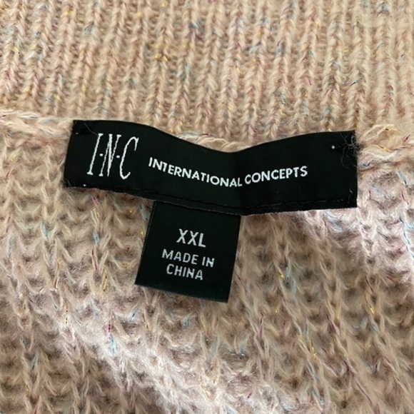 NWT INC Pink Cold Shoulder Sweater Size XXL - Picture 4 of 5